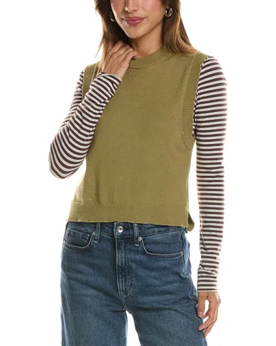 French Connection Cosysoft Vest In Green