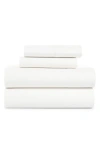 French Connection Cotton Percale 4-piece Bed Sheet Set In Bright White