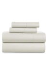 French Connection Cotton Percale 4-piece Bed Sheet Set In Oyster Mushroom