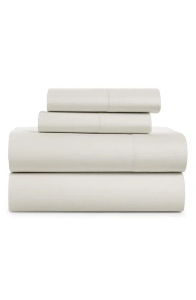 French Connection Cotton Percale 4-piece Bed Sheet Set In Oyster Mushroom