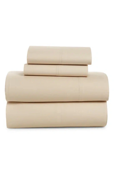 French Connection Cotton Percale 4-piece Bed Sheet Set In Turtledove