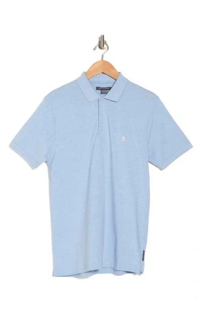 French Connection Cotton Polo In Sky Melange