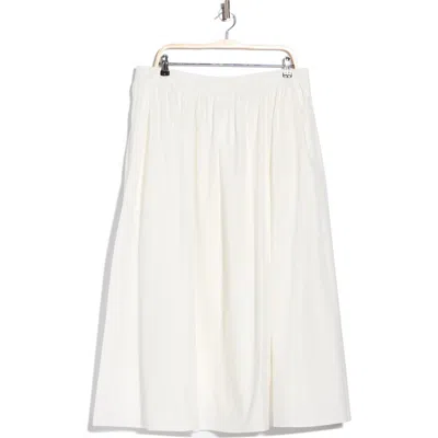 French Connection Cotton Poplin Maxi Skirt In Linen White