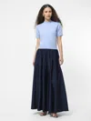 French Connection Cotton Sateen Maxi Skirt  Skirts In Black