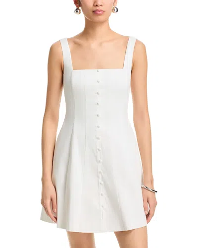 French Connection Cotton Sateen Mini Dress In White