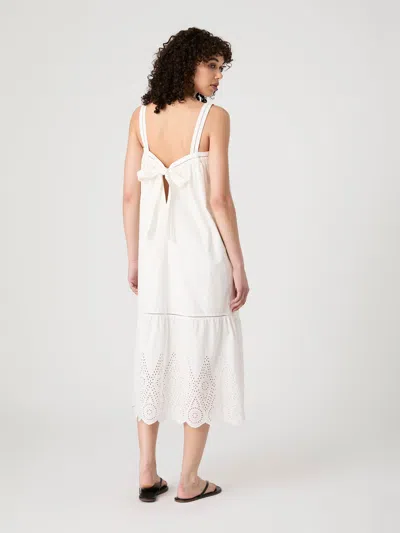 French Connection Cotton Square Neck Midi Dress  Dresses In White