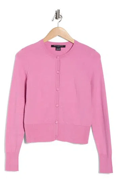 French Connection Covered Button Cardigan In Pink