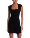 French Connection Cosysoft Flared Minidress In Black