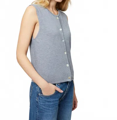 FRENCH CONNECTION COZY SOFT SWEATER VEST IN GRAY