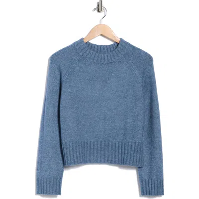 French Connection Crewneck Crop Sweater In Blue