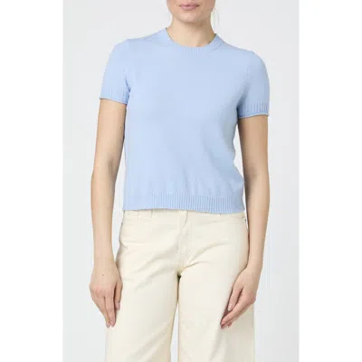 French Connection Crewneck Short Sleeve Sweater In Blue