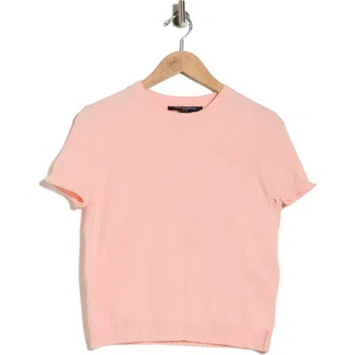 French Connection Crewneck Short Sleeve Sweater In Neutral