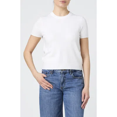 French Connection Crewneck Short Sleeve Sweater In White