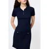 French Connection Crinkle Knit Slim Polo