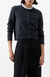 French Connection Cosysoft Fitted Cardigan In Charcoal Mel