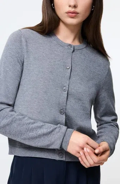 French Connection Cosysoft Fitted Cardigan In Gray