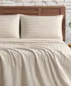 French Connection Damask Stripe 300-thread Count Cotton Sateen 4-pc. Sheet Set, Queen In Beige