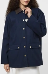 French Connection Denim Barn Jacket In Blue