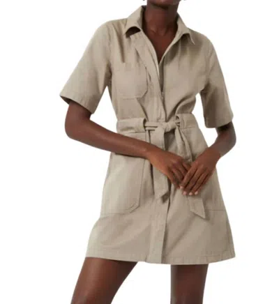 French Connection Denim Dress In Truffle In Beige