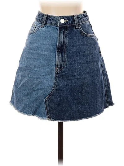 Pre-owned French Connection Denim Skirt In Blue