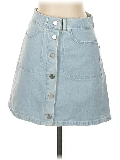 Pre-owned French Connection Denim Skirt In Blue