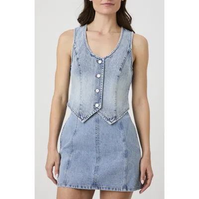 French Connection Denim Vest In Blue