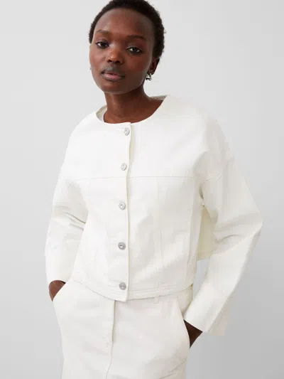 French Connection Denver Denim Wide Sleeve Jacket  Coats & Jackets In Cream