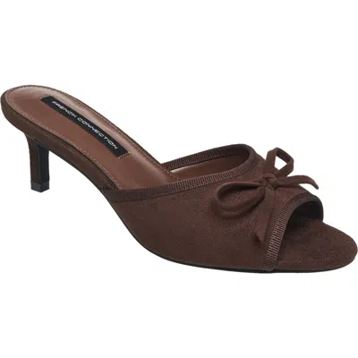 French Connection Dotty Faux Suede Heel In Brown