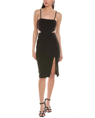 French Connection Echo Crepe Cutout Mini Dress In Black