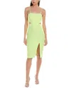 French Connection Echo Crepe Cutout Mini Dress In Green