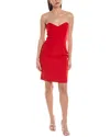 French Connection Echo Strapless Crepe Cocktail Dress In Red