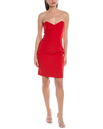 French Connection Echo Crepe Mini Dress In Red