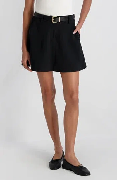 French Connection Echo Crepe Miniskirt In Black