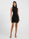 French Connection Echo Sleeveless Mock Neck Dress In Black
