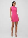 French Connection Echo Sleeveless Mock Neck Dress In Pink