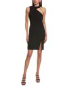 French Connection Echo Crepe One-shoulder Mini Dress In Black