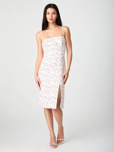 French Connection Echo Crepe Strappy Dress In White