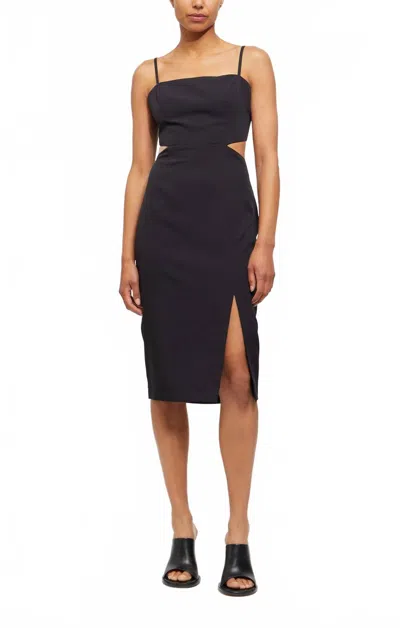 French Connection Echo Cut Out Strapless Slip Dress In Black