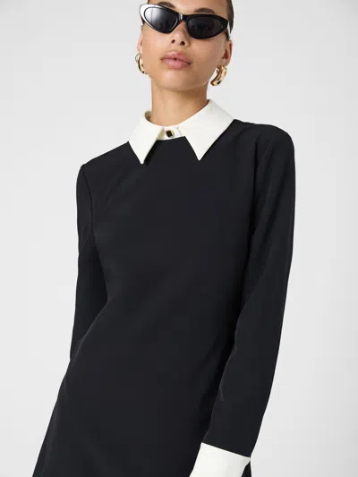 French Connection Echo Long Sleeve Collared Dress  Dresses In Black