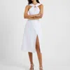 FRENCH CONNECTION ECHO REC CREPE HALTER RING DRESS