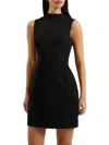 French Connection Echo Sleeveless Mock Neck Dress In Black
