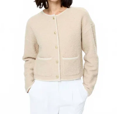 French Connection Effie Boucle Knit Cardigan In Oatmeal Melange In Neutral