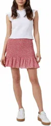 FRENCH CONNECTION ELAO RHODES POPLIN MINI SKIRT IN HIBISCUS MULTI