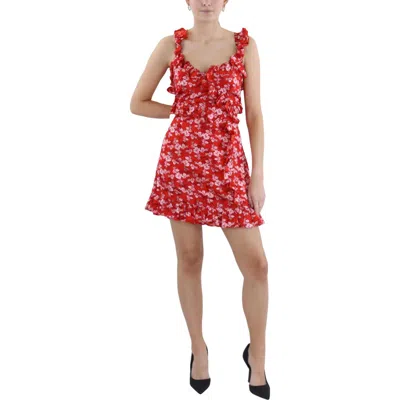 French Connection Elianna Womens Floral Print Mini Cocktail And Party Dress In Multi
