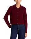 French Connection Ellie Collared Knit Cardigan In Red