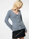 French Connection Ellie Knit V-neck Cardigan  Knitwear In Gray