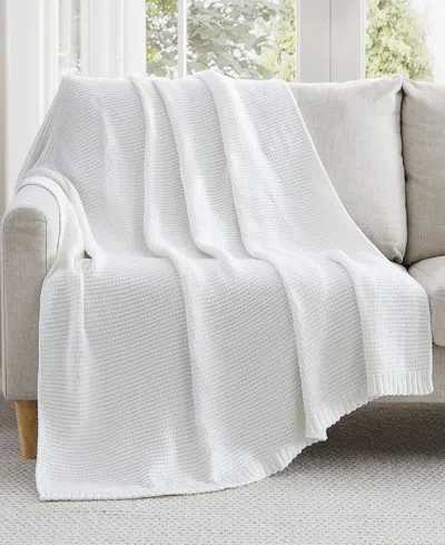 French Connection Eloise Lurex Chenille Throw, 50" X 70" In Ivory