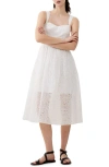 French Connection Sleeveless Lace Midi Dress In White