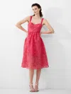French Connection Sleeveless Lace Midi Dress In Pink