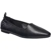 French Connection Emee Womens Solid Leather Flat Shoes In Black